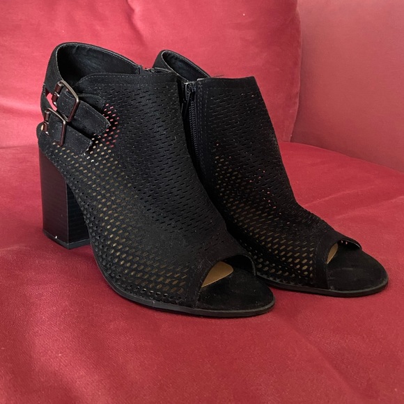 Soda Shoes - (SOLD) Black Soda vegan ankle heels